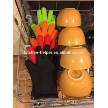 Custom Hitzebeständige Silikon Topf Halter Ofen Handschuhe / Küche Hitzebeständige Antirutsch Anti-Rutsch-Silikon BBQ Backen Handschuh